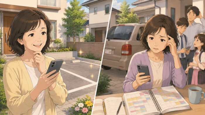 駐車場を有効活用できて喜んでいる人と、困っている人