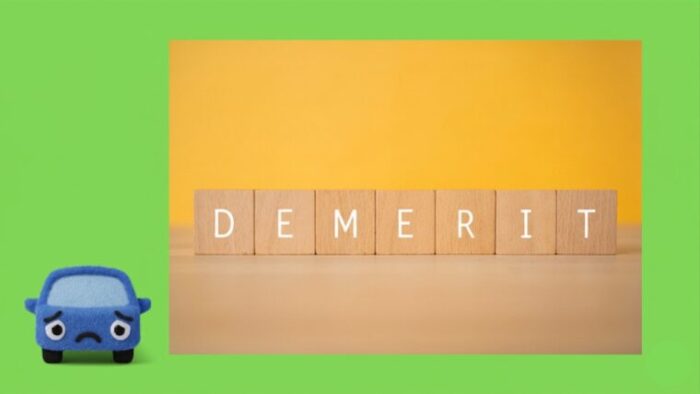 デメリットの文字と困った顔の車